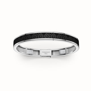 Edge Bangle - Obsidian Black - Sterling Silver