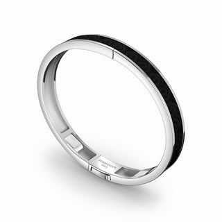 Edge Bangle - Obsidian Black - Sterling Silver