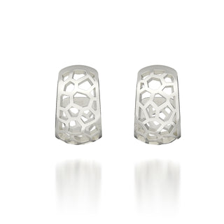 Hexagon Coral Earrings