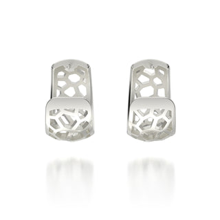 Hexagon Coral Earrings