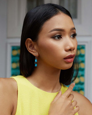 Hoi An Earrings - Topaz Blue