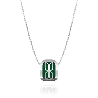 Kawung Pendant - Emerald Green - Sterling Silver
