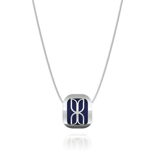 Kawung Pendant - Midnight Blue - Sterling Silver