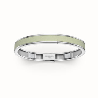 Edge Bangle - Shophouse Olive - Sterling Silver