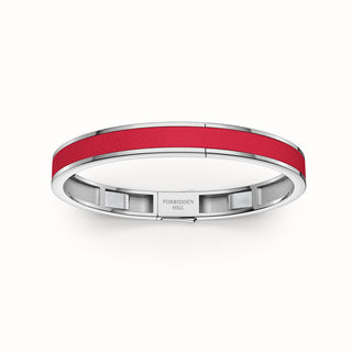 Edge Bangle - Firecracker Red - Sterling Silver