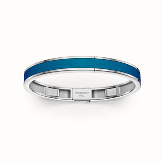 Edge Bangle - Peacock Green - Sterling Silver