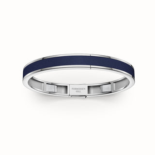 Edge Bangle - Midnight Blue - Sterling Silver