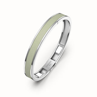 Edge Bangle - Shophouse Olive - Sterling Silver