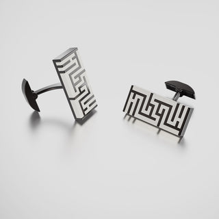 Ban Zu Sterling Silver Cufflinks - Porcelain White