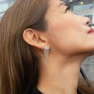 Large Cloud Earrings - Sterling Silver
