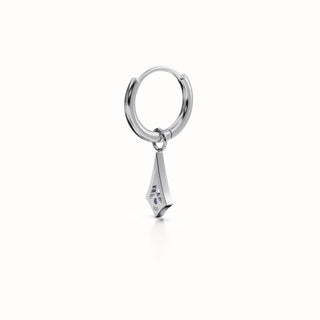 BKK Star Huggies -  Purple  Sapphire - Sterling Silver