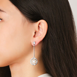 Jalan Besar Drop Earrings - Sterling Silver - Moonstone