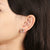 Forbidden Spring Small Stud Earrings - Sterling Silver - Citrine