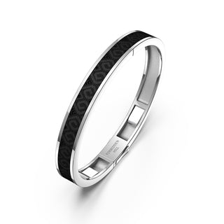 Edge Bangle - Obsidian Black - Sterling Silver