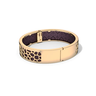 Hexagon Coral Bangle - Kopi-O Brown - Gold