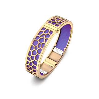 Hexagon Coral Bangle - Dawn Mauve - Gold