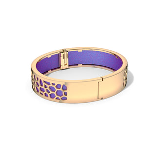 Hexagon Coral Bangle - Dawn Mauve - Gold