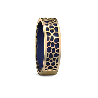 Hexagon Coral Bangle - Midnight Blue - Gold