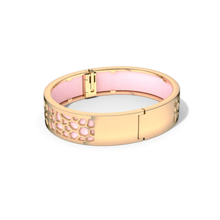 Hexagon Coral Bangle - Shophouse Pink - Gold