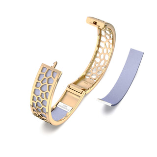 Hexagon Coral Bangle - Shophouse Mauve - Gold