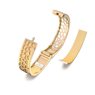 Hexagon Coral Bangle - Shophouse Vanilla - Gold