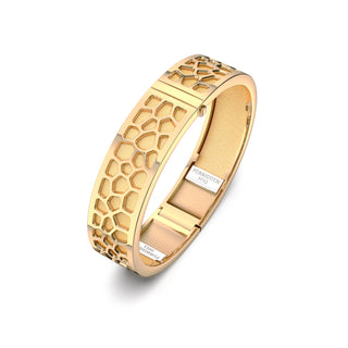 Hexagon Coral Bangle - Shophouse Vanilla - Gold