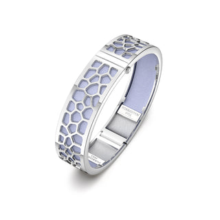 Hexagon Coral Bangle - Shophouse Mauve - Rhodium