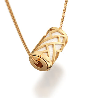 Lychee White Huế - Silk Pendant - Gold Vermeil