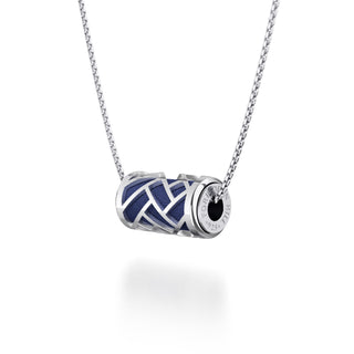 Midnight Blue Huế - Silk Pendant - Sterling Silver