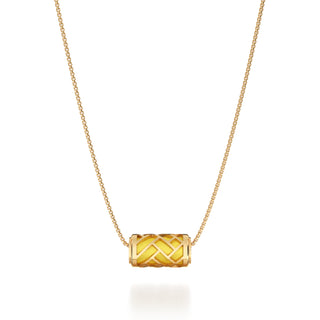 Starfruit Yellow Huế - Silk Pendant - Gold Vermeil