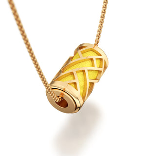 Starfruit Yellow Huế - Silk Pendant - Gold Vermeil