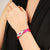 Ikat Silk Cuff - Dragonfruit Pink