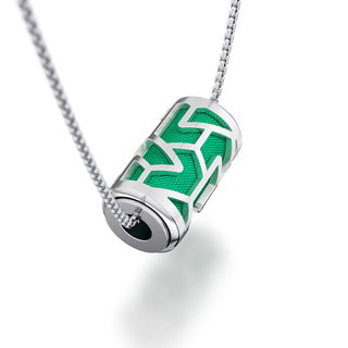 Python Green Iskandar- Silk Pendant - Sterling Silver