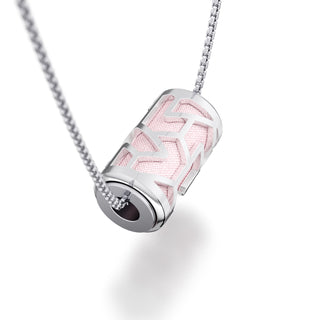Shophouse Pink Iskandar- Silk Pendant - Sterling Silver