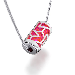 Dragonfruit Pink Iskandar- Silk Pendant - Sterling Silver