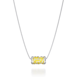 Starfruit Yellow Iskandar- Silk Pendant - Sterling Silver