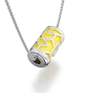Starfruit Yellow Iskandar- Silk Pendant - Sterling Silver