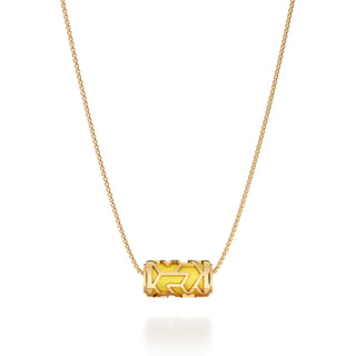 Starfruit Yellow Iskandar- Silk Pendant - Gold Vermeil