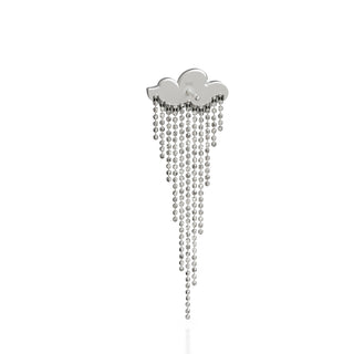 Large Cloud Earrings - Sterling Silver