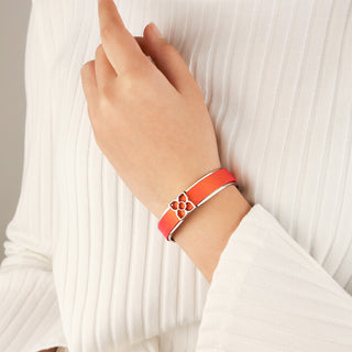 Lotus Silk Cuff - Sunset Orange