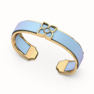 Lotus Silk Cuff - Gazebo Blue