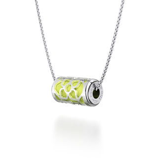 Pomelo Green Lotus - Silk Pendant - Sterling Silver