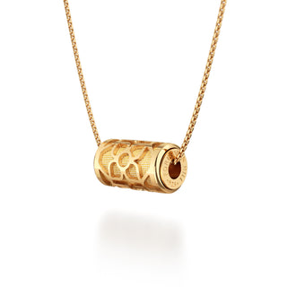 Shophouse Vanilla Lotus - Silk Pendant - Gold Vermeil