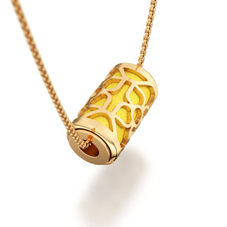 Starfruit Yellow Lotus - Silk Pendant - Gold Vermeil