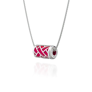 Hue Love Letter Pendant - Dragonfruit Pink - Sterling Silver