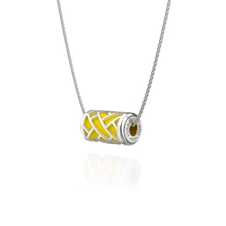 Hue Love Letter Pendant - Pineapple Yellow - Sterling Silver