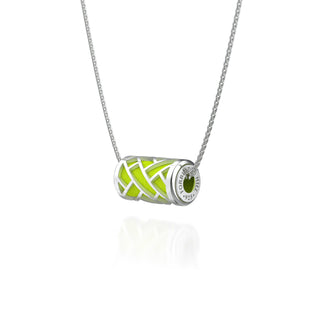 Hue Love Letter Pendant - Pomelo Green - Sterling Silver