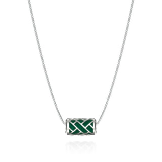 Hue Love Letter Pendant - Emerald Green - Sterling Silver