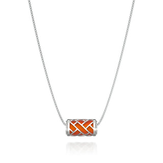 Hue Love Letter Pendant - Lava Orange - Sterling Silver