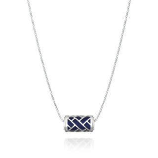 Hue Love Letter Pendant - Midnight Blue - Sterling Silver